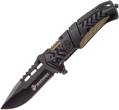 United Cutlery USMC Battlehard Linerlock Pocket Knife Spring Assisted Opening - UC3228 