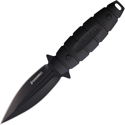 USMC Fixed Blade Knife Black - USMFIX3001BK 
