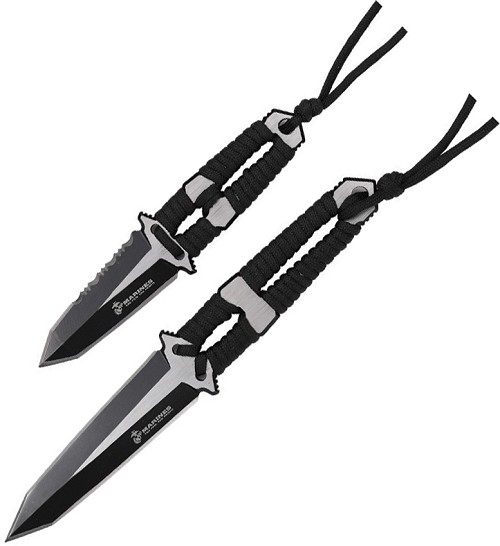 USMC Fixed Blade Knife Set - USMSET3001BK 