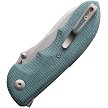 V6010TE Viper Moon Button Lock Pocket Knife Teal Canvas 