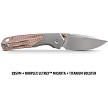 Vosteed Psyop 299 Top Linerlock Pocket Knife Red - VOSA2217 