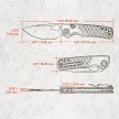Vosteed Porcupine Top Linerlock Pocket Knife Green - VOSA2623 