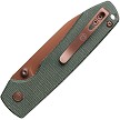 VOSA2907 Vosteed Raccoon Top Linerlock Pocket Knife Green 