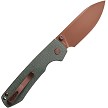 VOSA2907 Vosteed Raccoon Top Linerlock Pocket Knife Green 