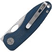 VOSA3301 Vosteed Acorn Linerlock Pocket Knife Blue Micarta 