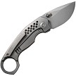 WE220131 We Knife Co Ltd Envisage Framelock Pocket Knife Stonewash 