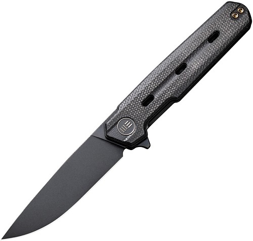 We Knife Co Ltd Navo Linerlock Pocket Knife Black Micarta - WE220261 