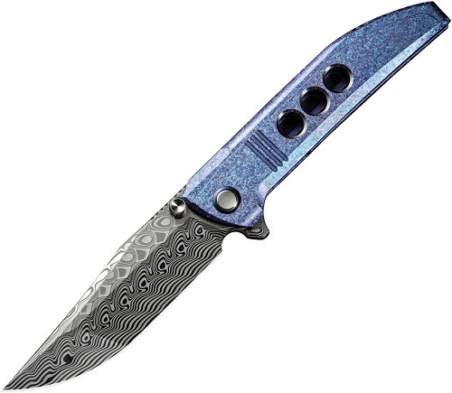 We Knife Co Ltd Ezinta Framelock Pocket Knife Damascus - WE22041DS1 