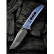 WE22041DS1 We Knife Co Ltd Ezinta Framelock Pocket Knife Damascus 