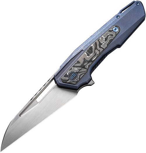 We Knife Co Ltd Falcaria Framelock Pocket Knife Blue Aluminum Foil - WE23012B3 