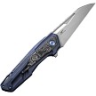WE23012B3 We Knife Co Ltd Falcaria Framelock Pocket Knife Blue Aluminum Foil 