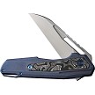 WE23012B3 We Knife Co Ltd Falcaria Framelock Pocket Knife Blue Aluminum Foil 