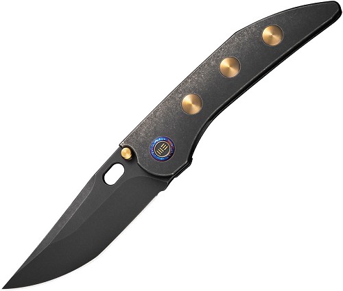 We Knife Co Ltd Attor Framelock Pocket Knife Black/Gold - WE230371 