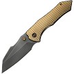 We Knife Co Ltd High-Fin XL Framelock Pocket Knife Gold - WE240103 