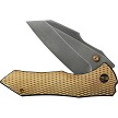 We Knife Co Ltd High-Fin XL Framelock Pocket Knife Gold - WE240103 