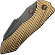 We Knife Co Ltd High-Fin XL Framelock Pocket Knife Gold - WE240103 