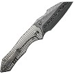 WE24010DS1 We Knife Co Ltd High-Fin XL Framelock Pocket Knife Damascus 