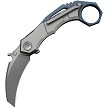 We Knife Co Ltd Tayra Framelock Pocket Knife Gray Blue - WE240692 