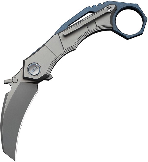 We Knife Co Ltd Tayra Framelock Pocket Knife Gray Blue - WE240692 
