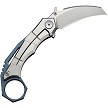 We Knife Co Ltd Tayra Framelock Pocket Knife Gray Blue - WE240692 