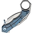 We Knife Co Ltd Tayra Framelock Pocket Knife Blue Stonewash - WE240693 
