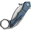 We Knife Co Ltd Tayra Framelock Pocket Knife Blue Stonewash - WE240693 