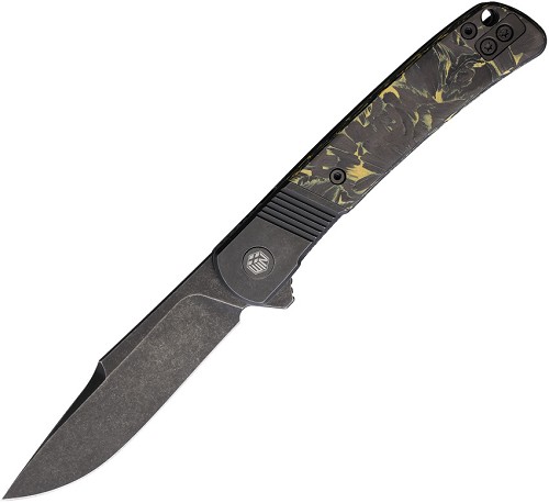 WIN+ Linerlock Pocket Knife Titanium Carbon Fiber Black - WPK4368B 