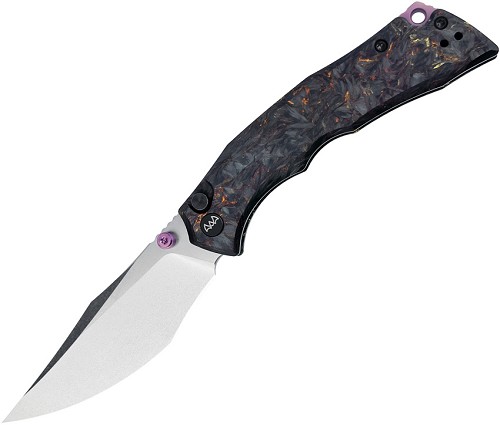 WIXCO Jugger Button Lock Pocket Knife Shredded Carbon Fiber - WXC22A 
