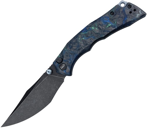 WIXCO Jugger Button Lock Pocket Knife Shredded Carbon Fiber - WXC22C 