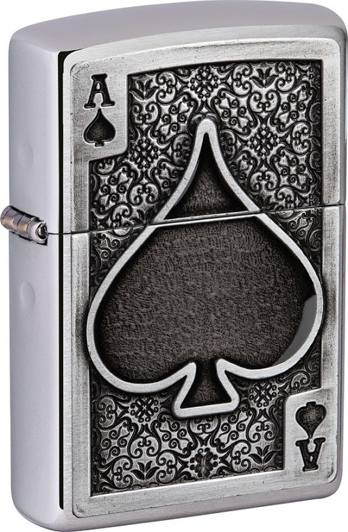 Zippo Ace of Spades Emblem Lighter - ZO70764 