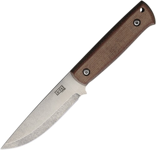 ZA-PAS Biwi Fixed Blade Knife Brown Micarta - ZPKBW10STMBR 