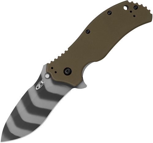 Zero Tolerance Linerlock Pocket Knife Spring Assisted OD Green Magna Cut - ZT0350OLTS 