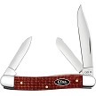 Case Cutlery Medium Stockman Pocket Knife Red Micarta - CA12272 