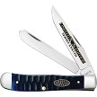 Case Cutlery Ocean Blue Bone Gator Jig Trapper Pocket Knife - CA53980 