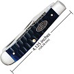 CA53980 Case Cutlery Ocean Blue Bone Gator Jig Trapper Pocket Knife 