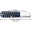 CA53981 Case Cutlery Ocean Blue Bone Gator Jig Barlow Pocket Knife 