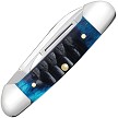 CA53982 Case Cutlery Ocean Blue Bone Gator Jig Barlow Pocket Knife 