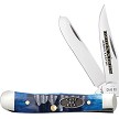 Case Cutlery Ocean Blue Bone Gator Jig Trapper Pocket Knife - CA53984 
