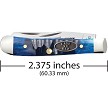 CA53984 Case Cutlery Ocean Blue Bone Gator Jig Trapper Pocket Knife 