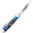 CA53984 Case Cutlery Ocean Blue Bone Gator Jig Trapper Pocket Knife 