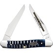 Case Cutlery Ocean Blue Bone Gator Jig Muskrat Pocket Knife - CA53985 
