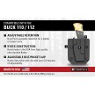 CLP110BLK Clip & Carry Buck 110/112 Folding Knife Sheath Black 