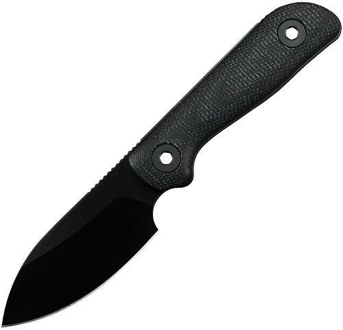 Kunwu Stiffy P Fixed Blade Knife DLC Black - KUNF705BK3 