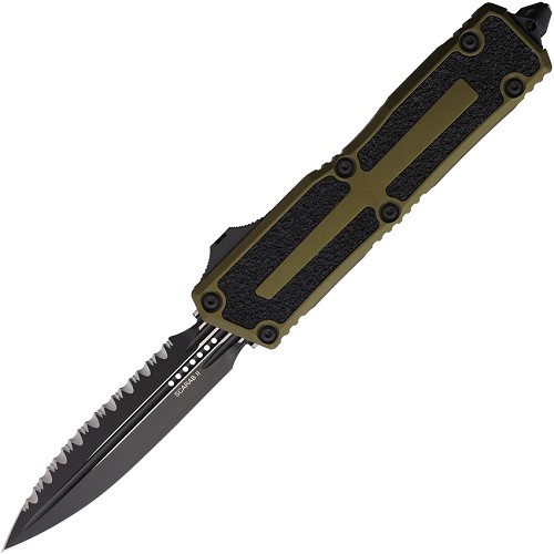 Microtech Automatic Pocket Knife Scarab II OTF Gen III Fully Serrated - MCT12803OD 