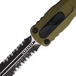 MCT2252OD Microtech Automatic Pocket Knife Dirac D/E OTF Fully Serrated OD Green 