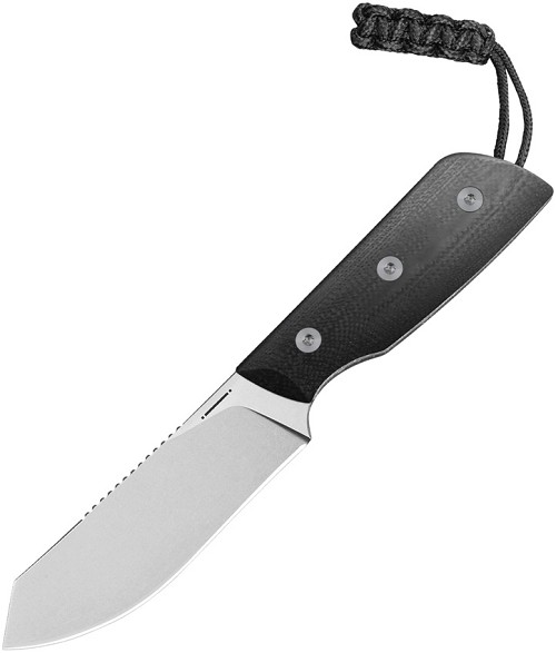 Straight Line Digger Fixed Blade Knife Black G10 - STR8DGBG 