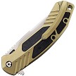 VNI16TICFPGD V NIVES Tectonic Linerlock Pocket Knife CF Gold 