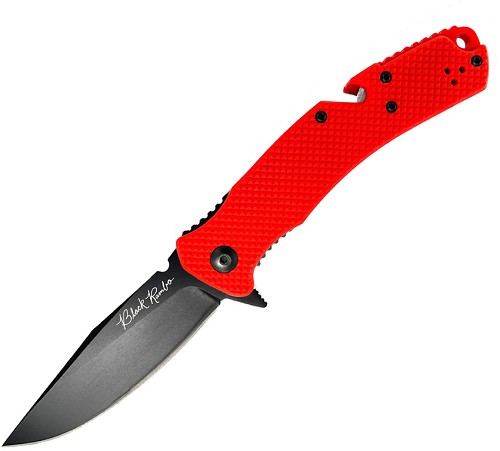 V NIVES Black Rambo Utility Pro Linerlock Pocket Knife - VNI35FPBR 