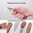 VOSA2604 Vosteed Porcupine Top Linerlock Pocket Knife Brown 